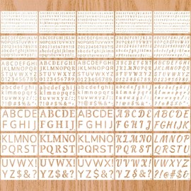 Zernblend 35 Pieces Small Numbers and Alphabet Stencils from Plastic for Craft Projects, Letter Stencils, Alphabet Templates (9.8 x 5.9 inches)