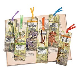 Laminated Dinosaur Bookmarks - 48 Pieces - Educational and Learning Activities for Kids