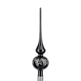 Christmas Tree Topper Large 35 cm in High Gloss Black Tree Topper Christmas Tree Topper Christmas Tree Top Christmas Tree Top