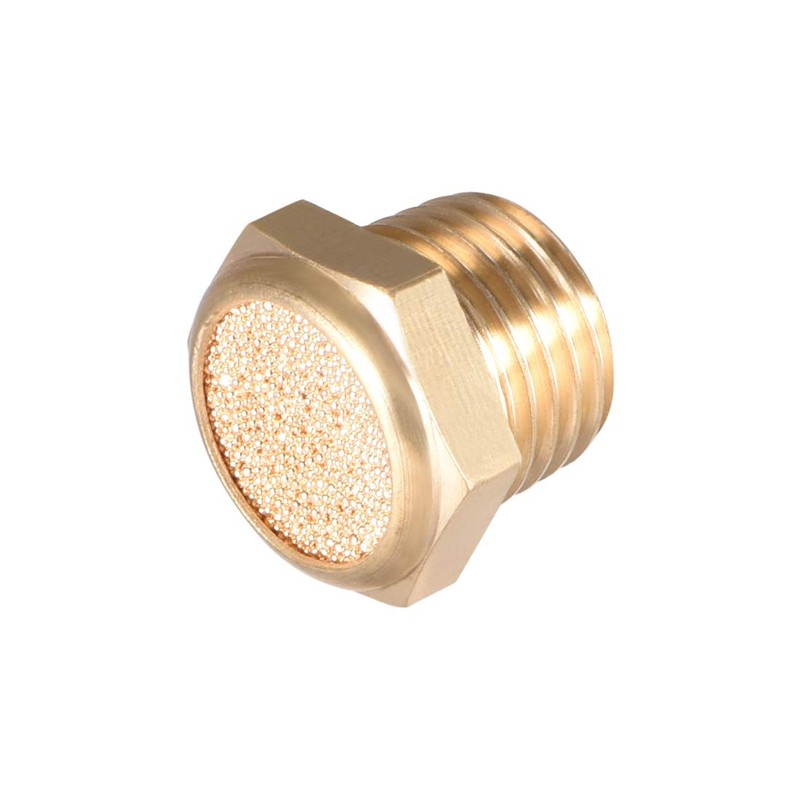 sourcing map 10pcs Brass Silencer G1/4 Adjustable Silencer G Brass