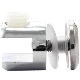 Di Vapor (R) 8mm to 10mm Floating Shelf Clamp Support Clip Bracket - Zinc Chrome