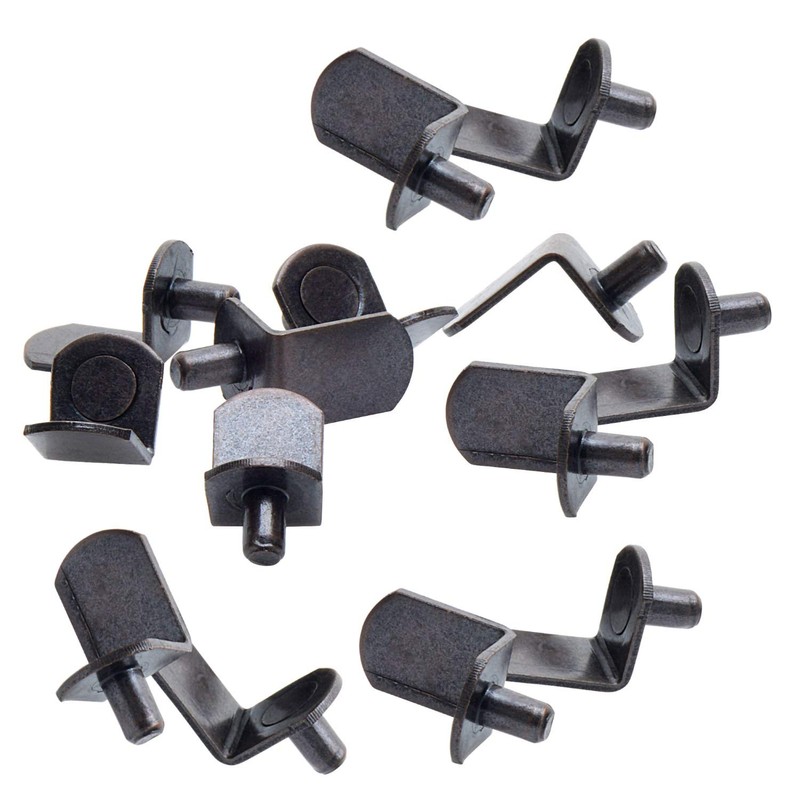 1/4" Bracket Style Cabinet Shelf Support Pegs | Antique Bronze
