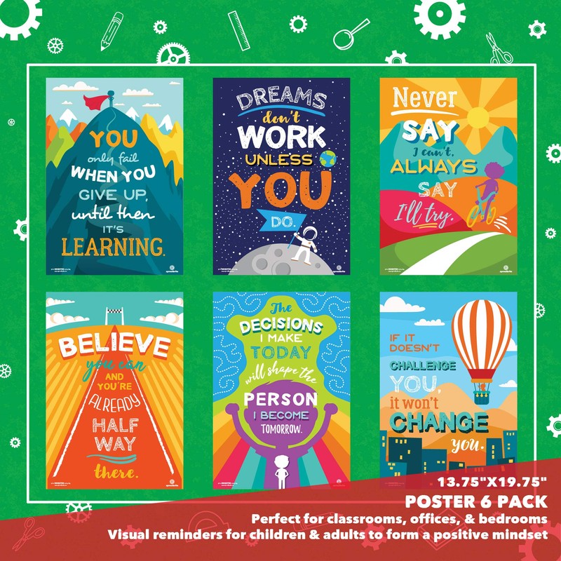 Sproutbrite Classroom Decorations - Motivational Posters - Educational and Inspirational