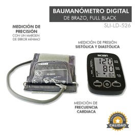 Baumanmetro Digital Scian SLI-LD-526 Para Brazo Full Black Automtico 90 Memorias                                                                      