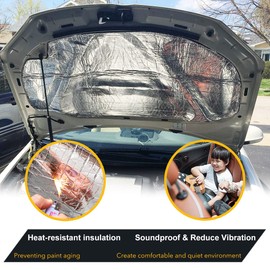 KOIKEY Automotive Sound Deadening Materials - 197 mil 16.3 sqft Car Soundproof Foam Mat, Sound Dampener and Heat Insulation for Auto, Vehicle