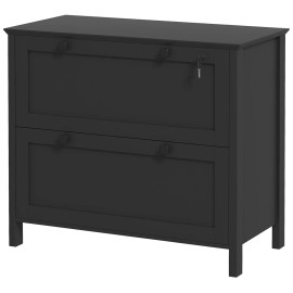 2 Drawer Black File Cabinet Adjustable Hanging Bar for Letter A4 Legal Size Lateral Filing CabinetTitle: Default Title