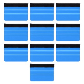 Espátula de Fieltro, Raspador de Coche de 10 Piezas, Espátula de Fieltro ABS sin Residuos Resistente a los Arañazos, para Embalaje de Película, Componentes Mecánicos (Azul)