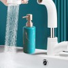 Gold Soap Dispenser for Bathroom or Kitchen, Skinny Ceramic Lotion