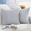 Madizz Set of 2 Faux Fur Plush Decorative Throw Pillow