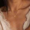 Layered Initial Gold F Necklac Set for Women, Dainty 14K