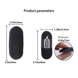 VBSJAH Pack of 4 Hair Cushions, Invisible Fluffy Hair Clip Hair Pads, Perfect Puff Hair Head Puff Hair Pillow Head and Face Shape, Women's and Girls Accessories (Black and Brown)