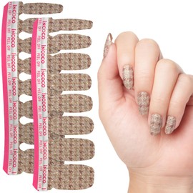 INCOCO Happy Houndstooth Incoco Nail Seal, Self Nail Stick, Nail Glitter, Nail Sticker, Foot Nail, Pedicure, Quick Dry Nail