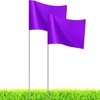 20Pack Purple Marking Flags, JIZHGRAD 13x4x5 Inch Marker Flags Use
