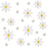 40Pcs Daisy Flower Iron On Patches, 4 Sizes Cute White