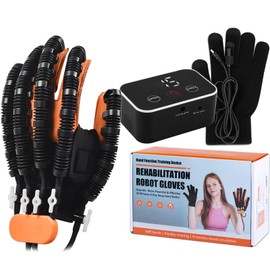 JBMBHC Rehabilitation Robot Gloves for Stroke Recovery Hemiplegia Finger Hand Function Rehabilitation Therapy Arthriti Glove (Left Hand, XL)