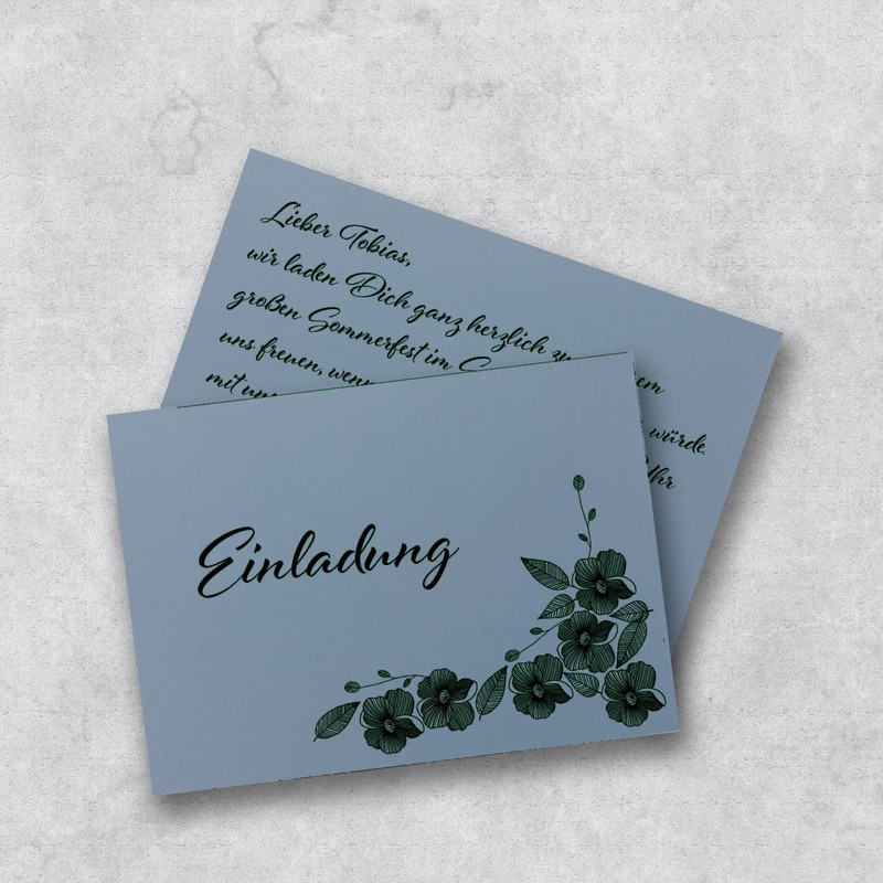 50 sheets DIN A5 paper - grey-blue - 120gr -