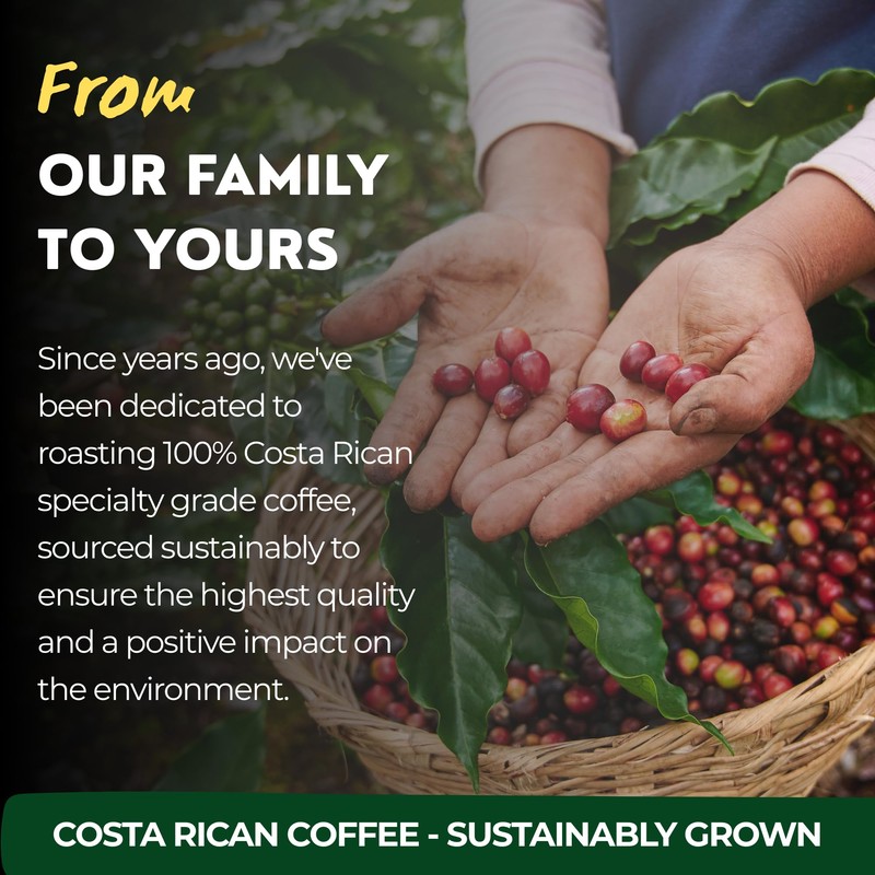 Costa Rican Coffee Dark Roast Ground (8.8oz) - 100% Fresh