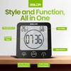 BALDR Digital Shower Clock with Timer - Black - Water-Resistant