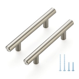 5 Pack 5 Inch Length Kitchen Cabinet Handles with 3 Inch Hole Center Brushed Nickel Cabinet Pulls Stainless Steel Drawer Pulls,Cabinet Knobs for Dresser Drawer