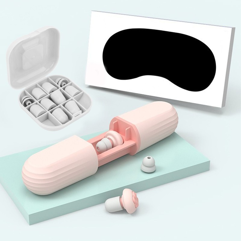 Noise Canceling Earplugs Sound Proof Light Blocking Soft Sleep Eye