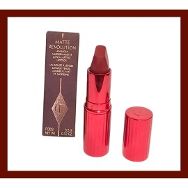 CHARLOTTE TILBURY Matte Revolution Lipstick PIZZAZZ Candy Apple RED Full Size