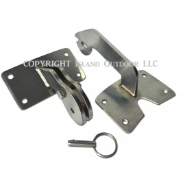 BBQgaskets.com UDS Lid Hinge Mod Parts Kit Bracket w/ quick release for Ugly Drum Smokers (SS)