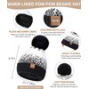 Remifa Winter Beanie Hat Scarf Gloves Set for Women, 3