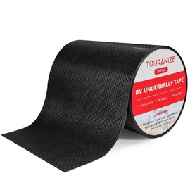 Touranize RV Underbelly Material RV Underbelly Tape, 6' x 50' Waterproof Flex Belly Tape with Permanent Sealing Adhesive for Mobile Home, Camper Travel Trailer, Tear Repair Patch, Black | Touranize