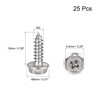 sourcing map Phillips Hex Washer Self Tapping Screws, M3 x