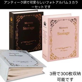 Your Act Photo Album Album L Size Photo Holder Postcard Size KG Mini Large Capacity 100 Sheets Storage 3 Color Set