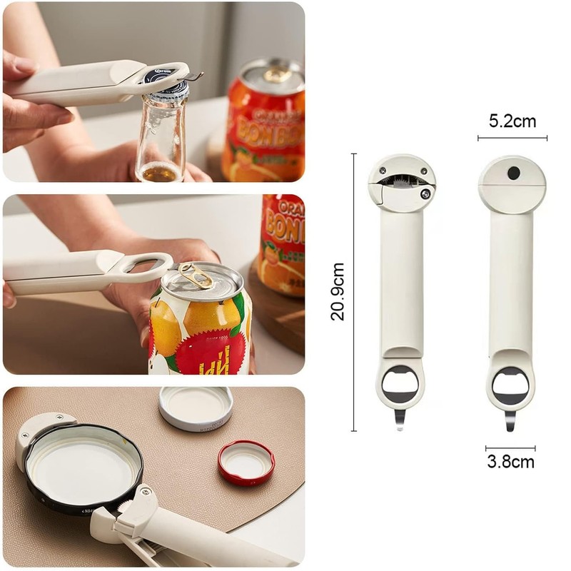 Jar Opener - Adjustable Stainless Steel Magnetic Can Opener, Multifunctional