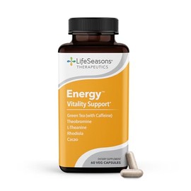 LifeSeasons Energy - Vitality Support - Energy Booster for Physical and Cognitive Strength - No Jitters - Increases Stamina - Contains Green Tea and L-Theanine - 60 Count (Pack of 1)