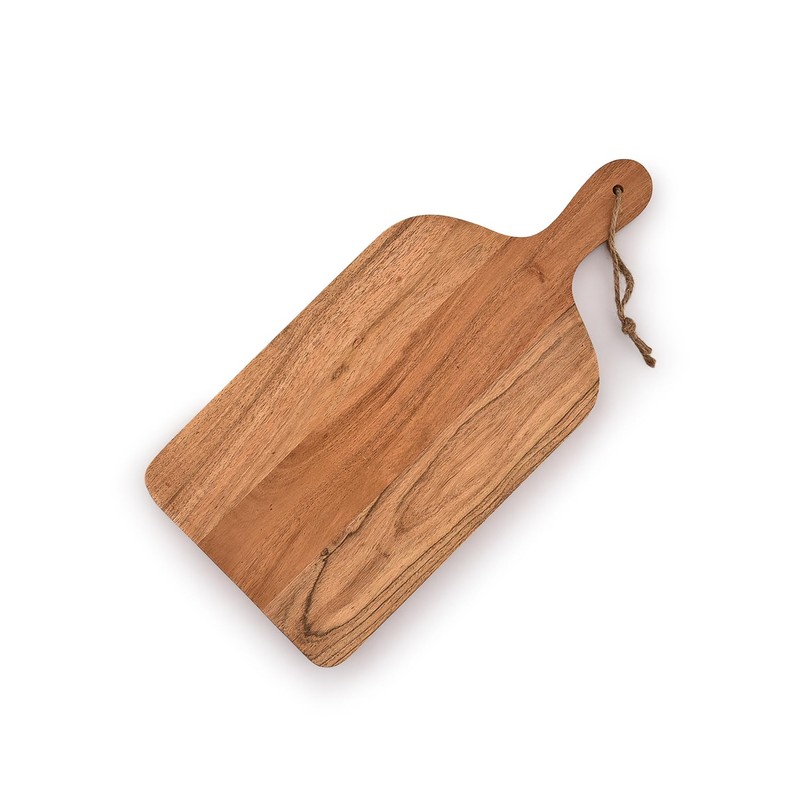 Samhita Acacia Wood Paddle Cutting Boards with handle for Kitchen,