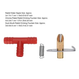 Hffheer 100PCS Rabbit Water Nipple Automatic y Drinker Poultry Water Dispenser Poultry Watering System for Rodents y Rabbit Farm Animal Supplies(Water Nipple)