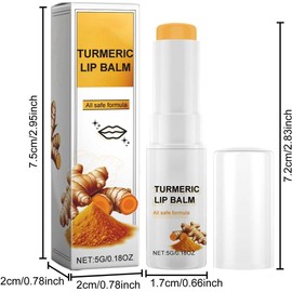Bálsamo Labial Blanqueador con Cúrcuma, Exfolia Suavemente, Hidrata los Labios Secos y Ásperos, Se Absorbe Rápidamente y Aporta un Brillo Natural, 5 g