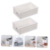 SHOWERORO Simple Elegant 2-pack Storage Boxes Stackable Storage Case Drawer