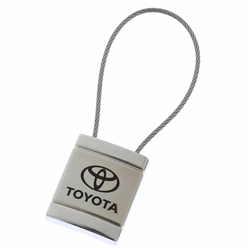 Toyota Satin Chrome Cable Key Fob (Silver)