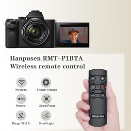 for Sony Wireless Camera Remote Control Shutter Release Compatible with Sony A7C,A7III,ZV-1,ZV-E10,ZV-1F,A6100,A6400,A6700,A7IV,RX100 VII,A9,A9 II,DSC-RX0 II,DSC-RX100 VII,Replace Sony RMT-P1BT