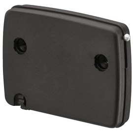 Gedotec Flap Fitting Furniture Flap Holder with Pulley | 1 Piece - Flap Attachment Model A | Cover Caps: Black | Pulley Fitting for Flap Weight up to max. 1.9 kg | Cabinet Door Motorhome