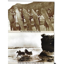 Early Surfers & Mail Stage on the Oregon Coast postcards NEW postcards