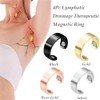 Apolloostory 4 Pcs Lymphatic Drainage Therapeutic Magnetic Ring, Lymph Detox