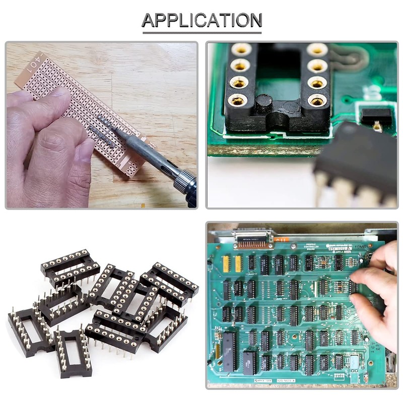 Youmile Pack of 40 14 Pin Round DIP IC Socket