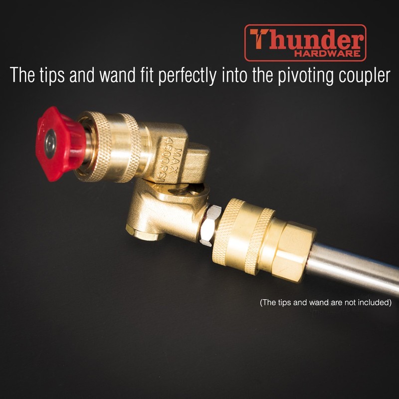 Thunder Hardware Quick Connecting pivoting Coupler for Pressure washers nozzles