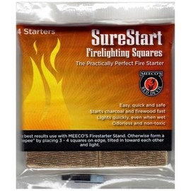 MEECO'S RED DEVIL SureStart Fire Starter Squares, 4 Pack