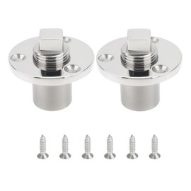 Briny River 2pcs 316 Stainless Steel Boat Drain Plug with Screws Vent Connector Suitable for 1 Inch Hole Stern Plate Fish Well Freezer Yacht