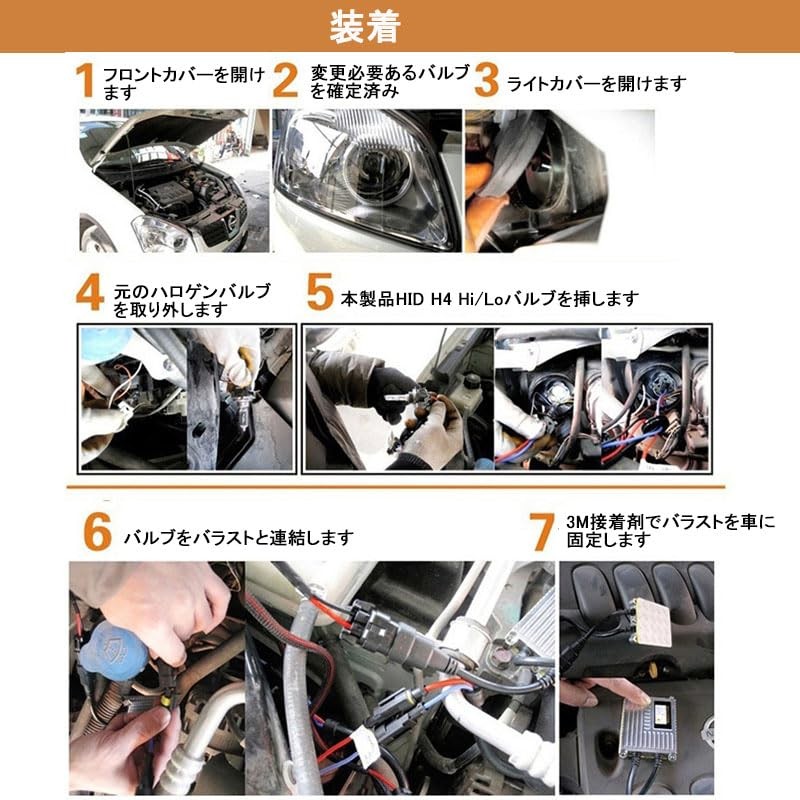 KYOUDEN Replacement HID Bulb H4 Hi/Lo Sliding Type HID Burner