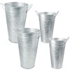 Biugaaufai 4 Packs 10 & 12 Inch Tall Galvanized Metal