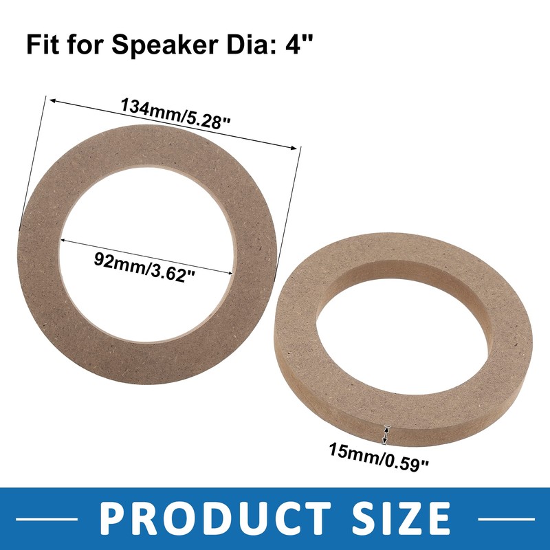 A ABSOPRO 2 x 4 inch universal wooden loudspeaker subwoofer