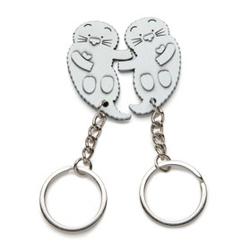 My Otter Half Couple matching keychains Set: Bridal Shower & Wedding Gifts, Anniversary & Engagement Couple Gifts, Cool Stuff for Girlfriend or Boyfriend, Valentine's Day gift for her or him