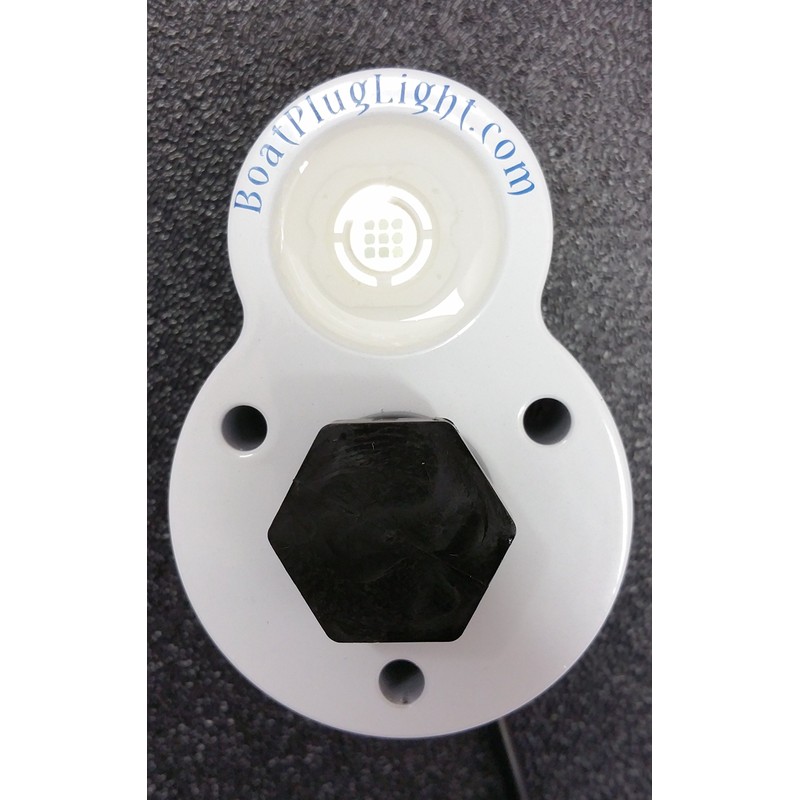 BoatPlugLight.com Loki-1 Underwater LED Boat Plug TRANSOM Drain Light 1200
